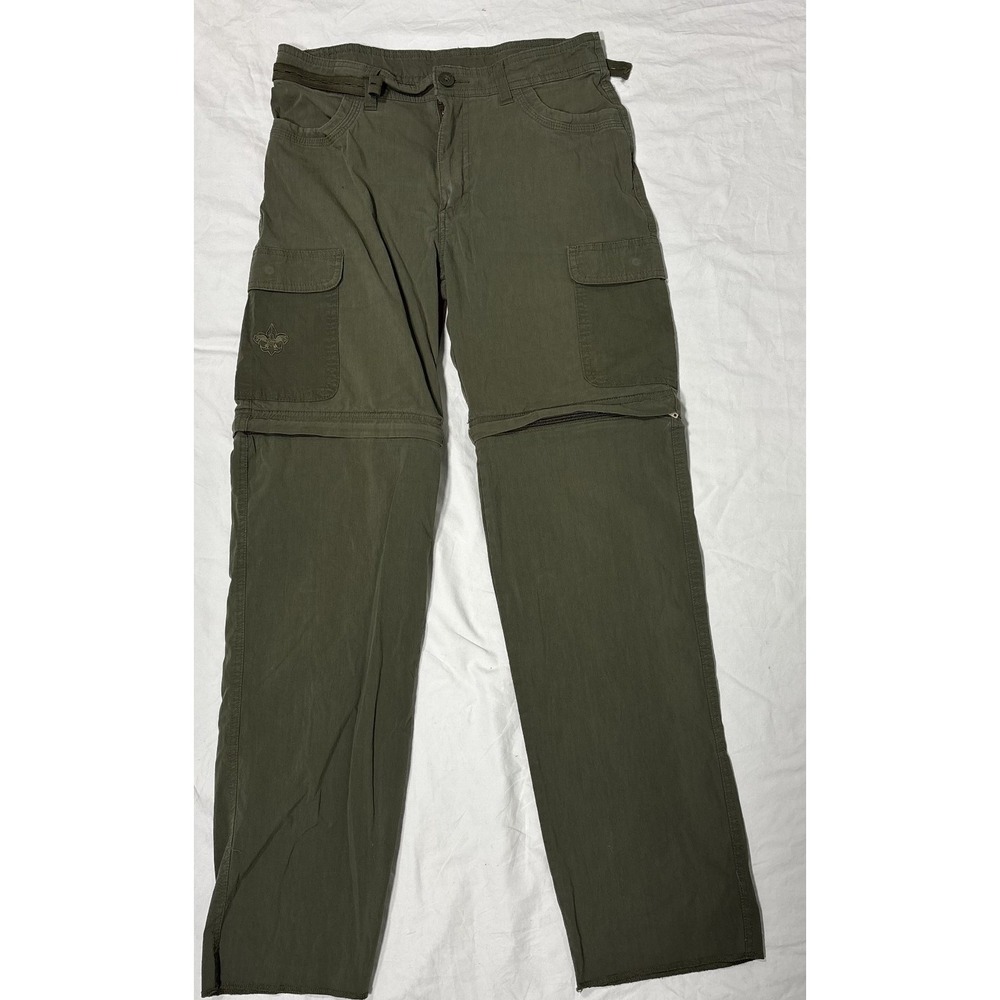 Boy Scouts Of America Boys Switchback Uniform Pants Olive Green Cargo Pockets 16